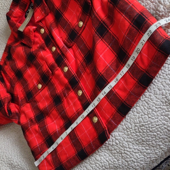 NWT J. Crew XL Buffalo Check Plaid Crest Snap Button Cropped Puffer Jacket BV699 - Picture 12 of 16